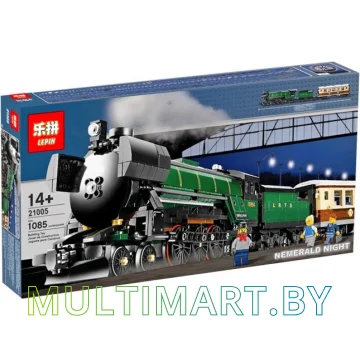 Конструктор Lepin 21005 Поезд Изумрудная Ночь (1085 деталей)